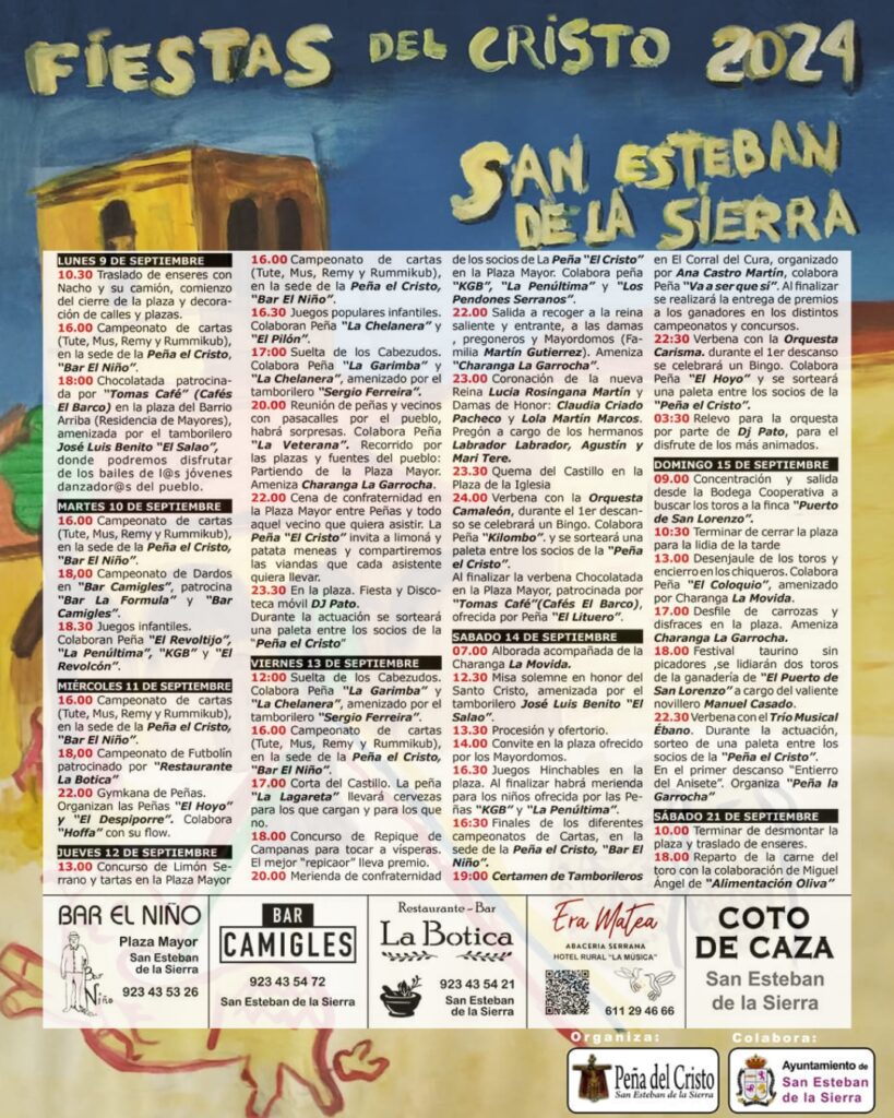 Fiestas del cristo 2024 en San Esteban de la Sierra